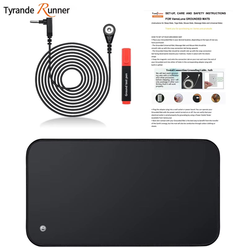 30X60CM Earthing Mat Grounding，Pad Grounding Mat for Desk for Improves Sleep,Enhanced Circulation,Reduces Inflammation & Pain