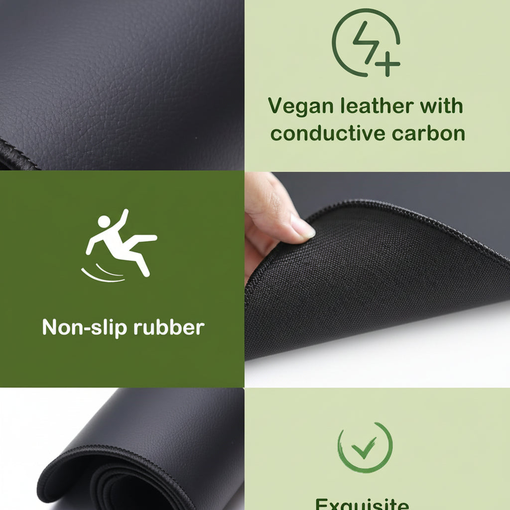 Grounding Mat, 15.7" X 23.6" Earthing Mat Grounding Pad for Improves Sleep,Stress Relief,Enhanced Circulation, Balanced Energy, Reduce Pain and Inflammation