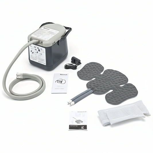 Cold Rush Compact Therapy Machine System with Left Hip Pad - Ergonomic Ice Machine, Adjustable Wrap - Quiet, Lightweight Cryotherapy Freeze Kit - Ice Pack for Hip Replacement Surgery